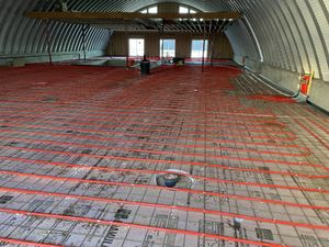 New construction concrete slab radiant heating tubing -- approximately 6,000 square feet